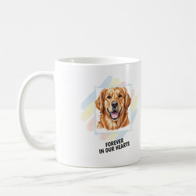 Watercolor Rainbow Bridge Pet Memorial Photo Mug Kaffeetasse (Links)