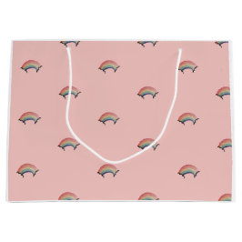 Watercolor Rainbow-Geschenktasche Große Geschenktüte