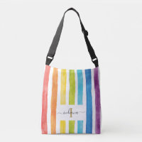 Watercolor Rainbow Monogram Name Script-Tochter