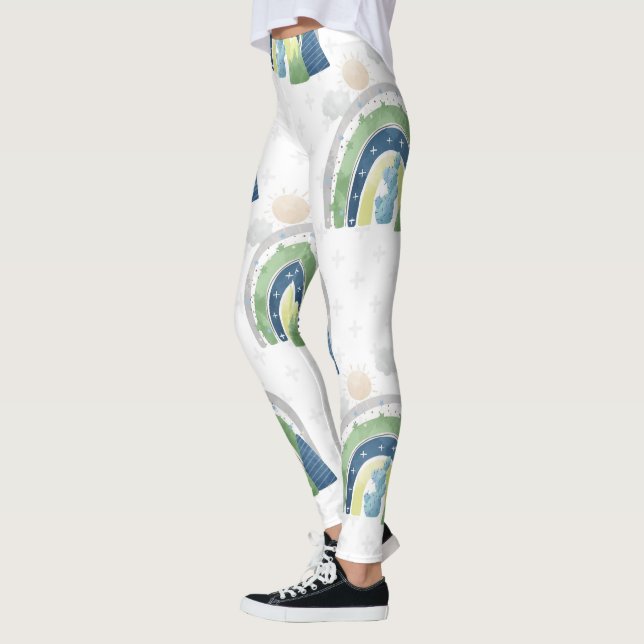 Watercolor Rainbow-Muster Leggings (Links)