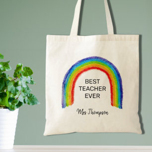 Watercolor Rainbow Teacher Danke für Ihr Geschenk Tragetasche