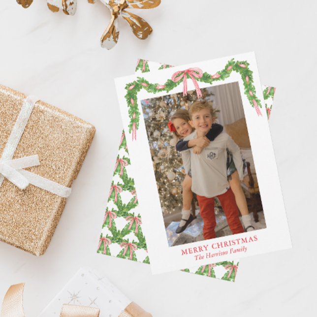 Watercolor Red Bow Garland Weihnachten (Von Creator hochgeladen)