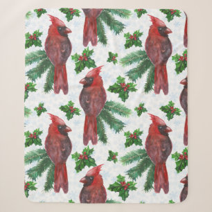 Watercolor Red Cardinal Bird Sherpadecke