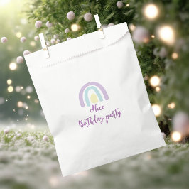 Watercolor Regenbogenblau lila gelb Geburtstag Geschenktütchen