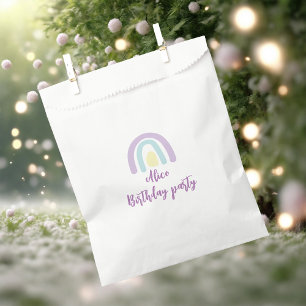 Watercolor Regenbogenblau lila gelb Geburtstag Geschenktütchen