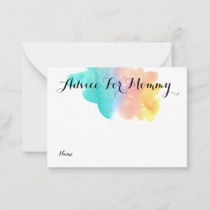 Watercolor Regenbogenempfehlung für Mami-Karte Hinweiskarte