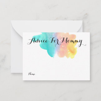 Watercolor Regenbogenempfehlung für Mami-Karte Hinweiskarte