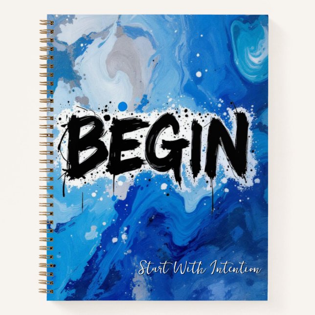 Watercolor Resolve | Dry Ink Brush on Washed... Notizbuch (Vorderseite)