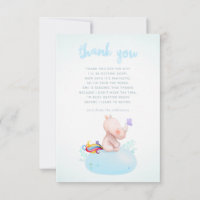 Watercolor Rhino Unicorn Kinderdusche Danke