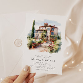 Watercolor Ristorante La Lanchetta Einladung