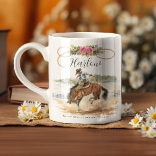 Watercolor-Rodeo-Königin-Western-Cowgirl-Tasse Kaffeetasse