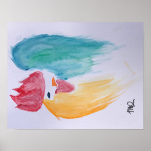 Watercolor Rom Poster