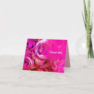 WATERCOLOR ROSE Bat Mitzvah Dankeschön Karte