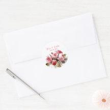 Watercolor Rose Bouquet Wedding
