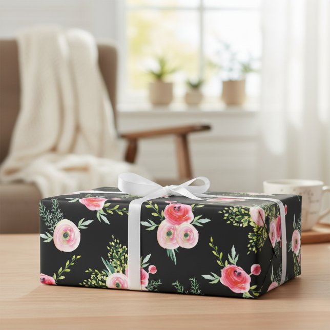 Watercolor Rose Geschenkwrake Geschenkpapier Set (Watercolor Rose Gift Wrap)