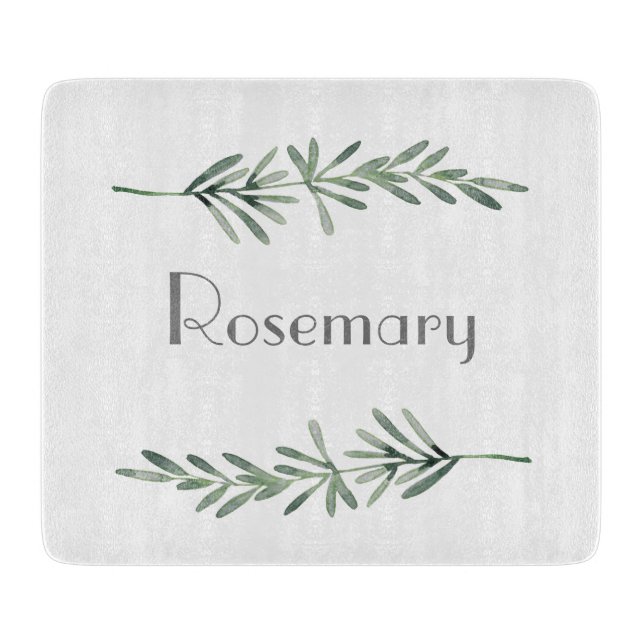 Watercolor Rosemary Schneidebrett (Vorderseite)