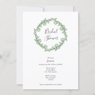 Watercolor Rosemary Wreath Einladung