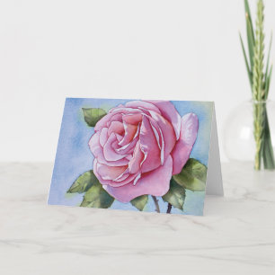 Watercolor-Rosen-Blume Feiertagskarte