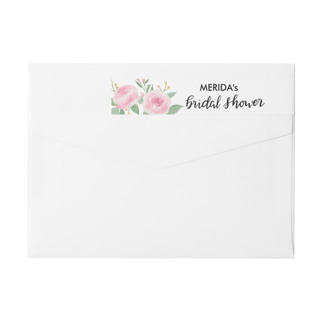 Watercolor-Rosen-Blumen-Brautparty-Skript (Rückseite)