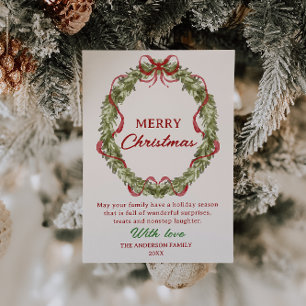 Watercolor Rot Grün Kranz Weihnachten Nicht-Foto