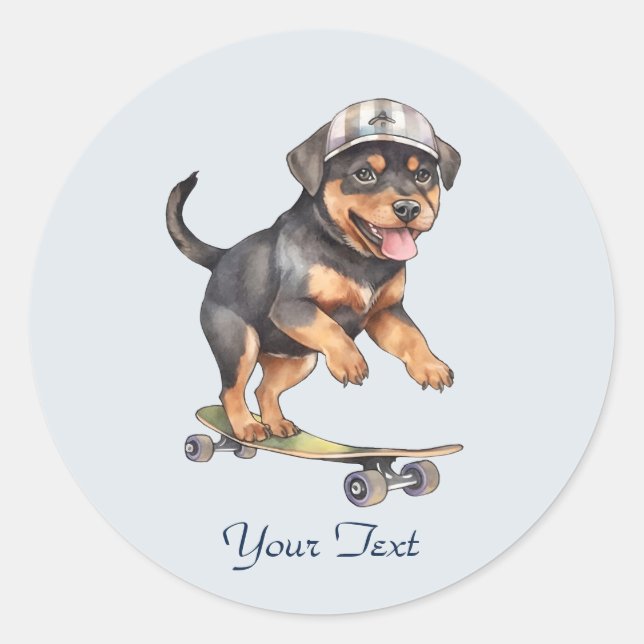 Watercolor Rottweiler Sticker (Vorderseite)