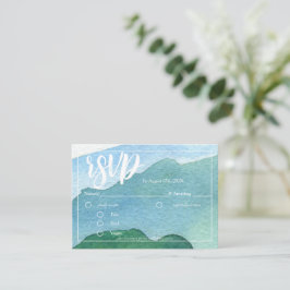 Watercolor RSVP Card-Umschließungskarte für die Ho Begleitkarte