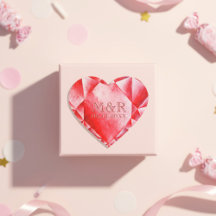 Watercolor Ruby Heart 40. Hochzeitstag