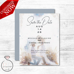 Watercolor Rustic Cowboy Wedding Einladung
