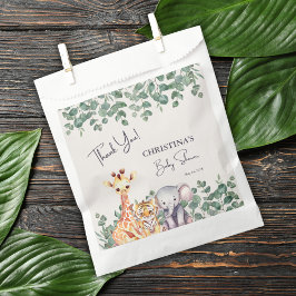 Watercolor Safari Animals Kinderdusche Vielen Dank Geschenktütchen