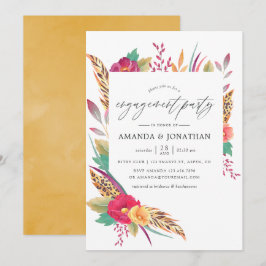 Watercolor Safari Engagement Party Einladung
