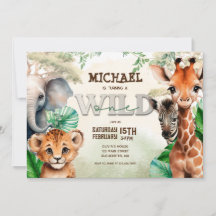 Watercolor Safari Wild One