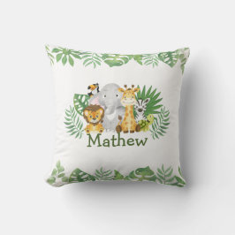 Watercolor Safari Wilde Tiere Kissen