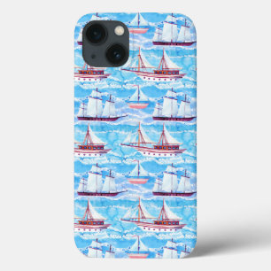 Watercolor Sailing Ships Pattern Case-Mate iPhone Hülle
