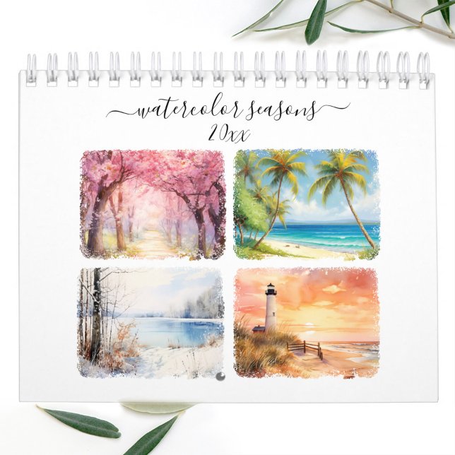 Watercolor Saisonkalender Kalender (Watercolor Seasonal Wall Calendar)