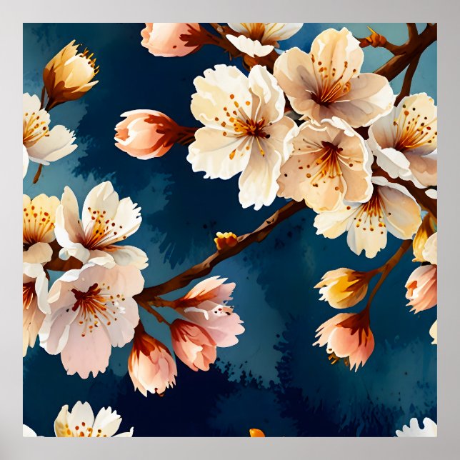 Watercolor Sakura Dreams Poster (Vorne)
