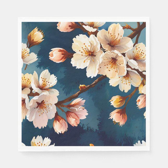 Watercolor Sakura Dreams Serviette (Vorderseite)
