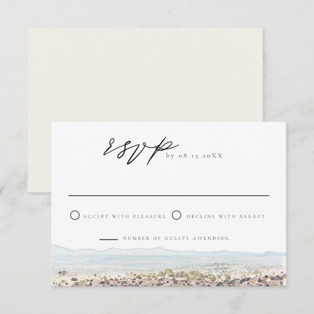 Watercolor San Miguel Mexico RSVP Card Einladung (Vorne/Hinten)