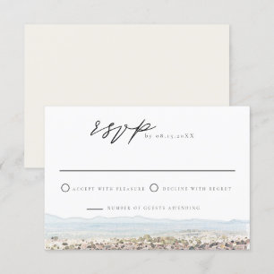Watercolor San Miguel Mexico RSVP Card Einladung