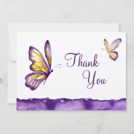 Watercolor-Schmetterling danken Ihnen kardiert Dankeskarte