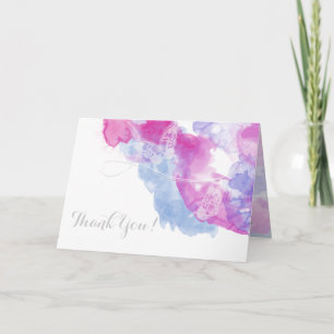 Watercolor Schmetterling Himbeer Bliss Dankeschön Dankeskarte
