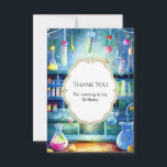 Watercolor Science Magic Scientist zum Geburtstag Dankeskarte<br><div class="desc">Vielen Dank an unseren Watercolor Science Magic Scientist zum Geburtstag unserer Dankeschön-Karte! Diese Karte mit bezaubernden Aquarellbildern und individuell gestaltbaren Textfeldern ermöglicht es Ihrem Kind, sich bei den Gästen für die Anwesenheit oder die nachdenklichen Geschenke mit künstlerischem Charme und Flair zu bedanken. Mit seinem magischen Design und seiner personalisierten Touch...</div>