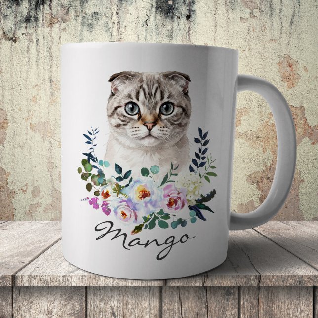Watercolor Scottish Fold Kaffeetasse (Von Creator hochgeladen)