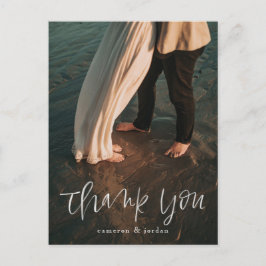 Watercolor Script danke Portrait Postkarten