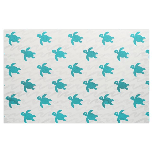 Watercolor Sea Turtle Stoff (Fat Quarter (45,7 x 55,9 cm))