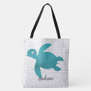 Watercolor Sea Turtle Tasche