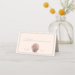 Watercolor Seashell Wedding Tischnummer Platzkarte