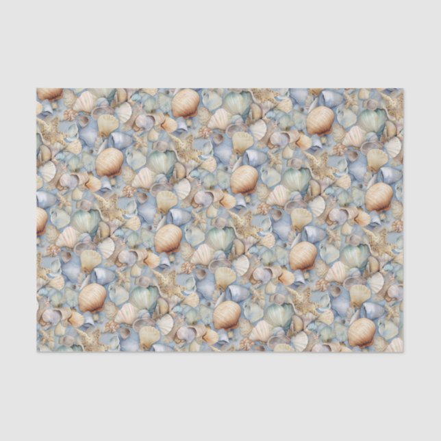 Watercolor Seashells Seidenpapier (Vorderseite)