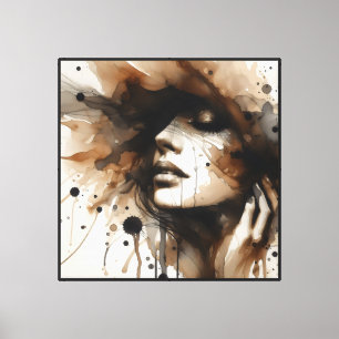 Watercolor Serene Frauen vs2 - Leinwanddruck