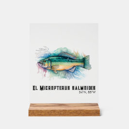 Watercolor Series: Bass Acrylschild