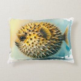 Watercolor Series: Blowfish Dekokissen